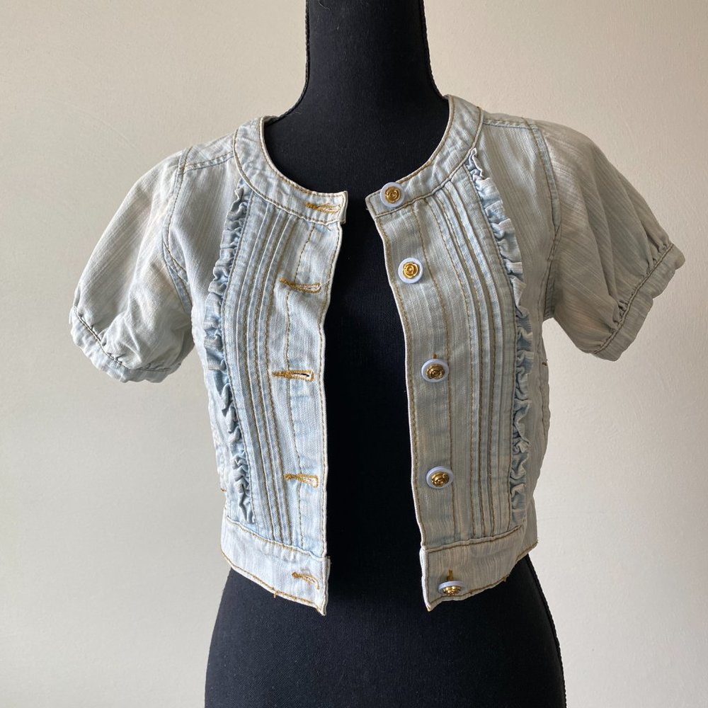 Denim cropped jacket